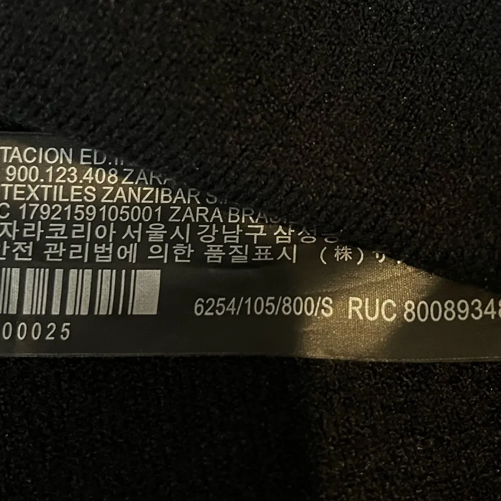 Zara Knit Faux Fur Trim Short Sleeve Sweater Black Size Small - Image 7