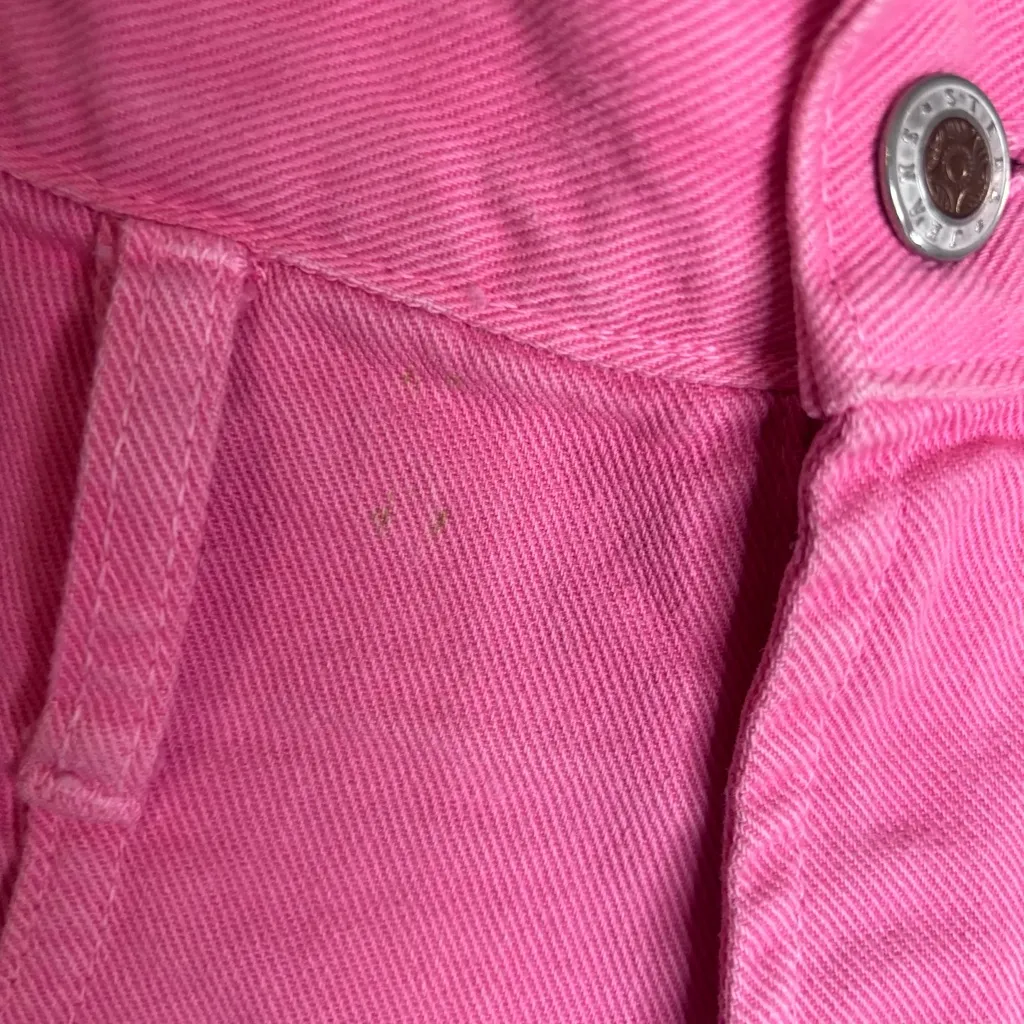 Vintage Steel Jeans 80s 90s Y2K High Rise Pink Shorts sz 9 USA Bermudas EUC - Image 2