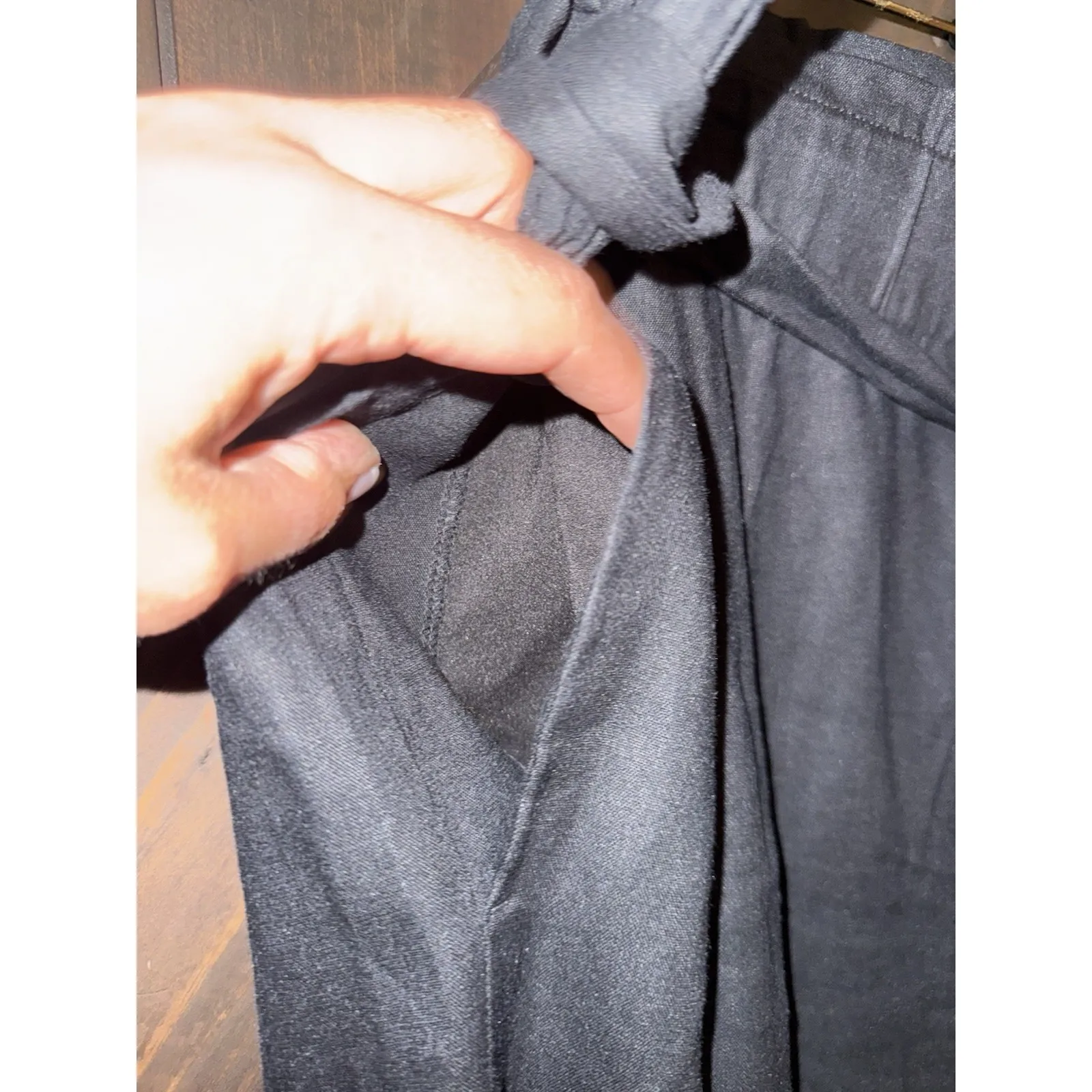 J‎ Jill Women Pants XL Black Linen Belted Casual Summer Nautical Coasta Size 16P - Image 3