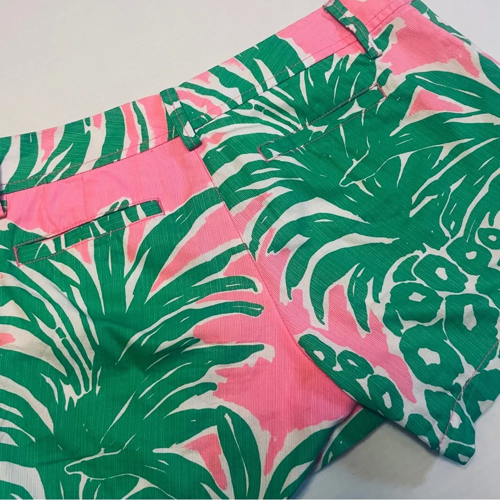 Lilly Pulitzer Callahan Tropical Shorts - Women 6 - Pink and Green - Image 7