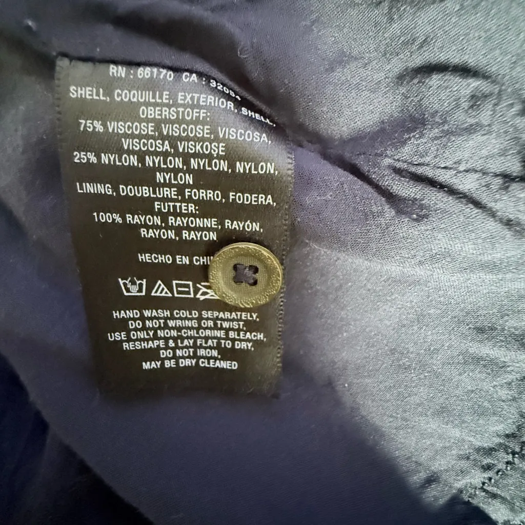 Anthropologie Maeve blue velvet dress Floral Patterned Garment pockets size 2 - Image 16