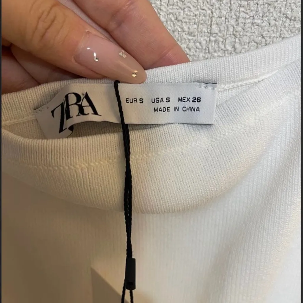 ZARA  Cream Knit Top - Image 3