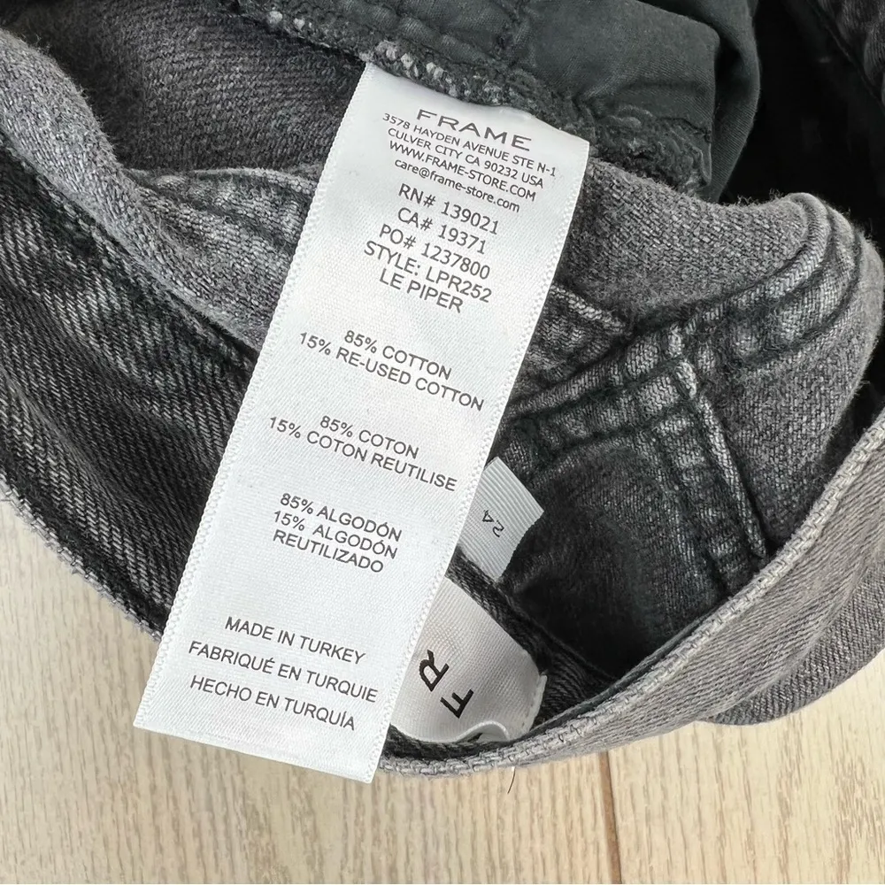 NWT Frame Le Piper High Waisted Crop Straight Leg Jeans 24 Ozone $258 - Image 7