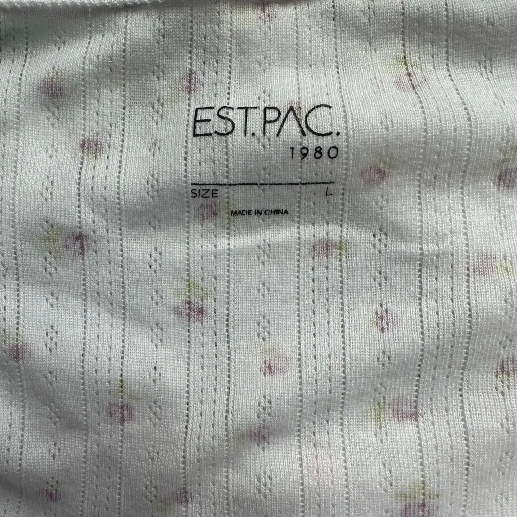 🤍Est. PAC 1980 Rosalind Cinched Pointelle Cami Tank Top - Image 6