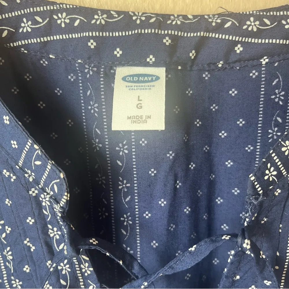 Old Navy Pintuck Navy Sheath Dress Size Large - Image 4