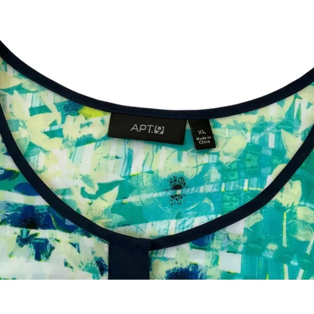 APT.9 Women's Size XL Green Summer Dress Spring Lightweight Tropical | #11 - Image 5