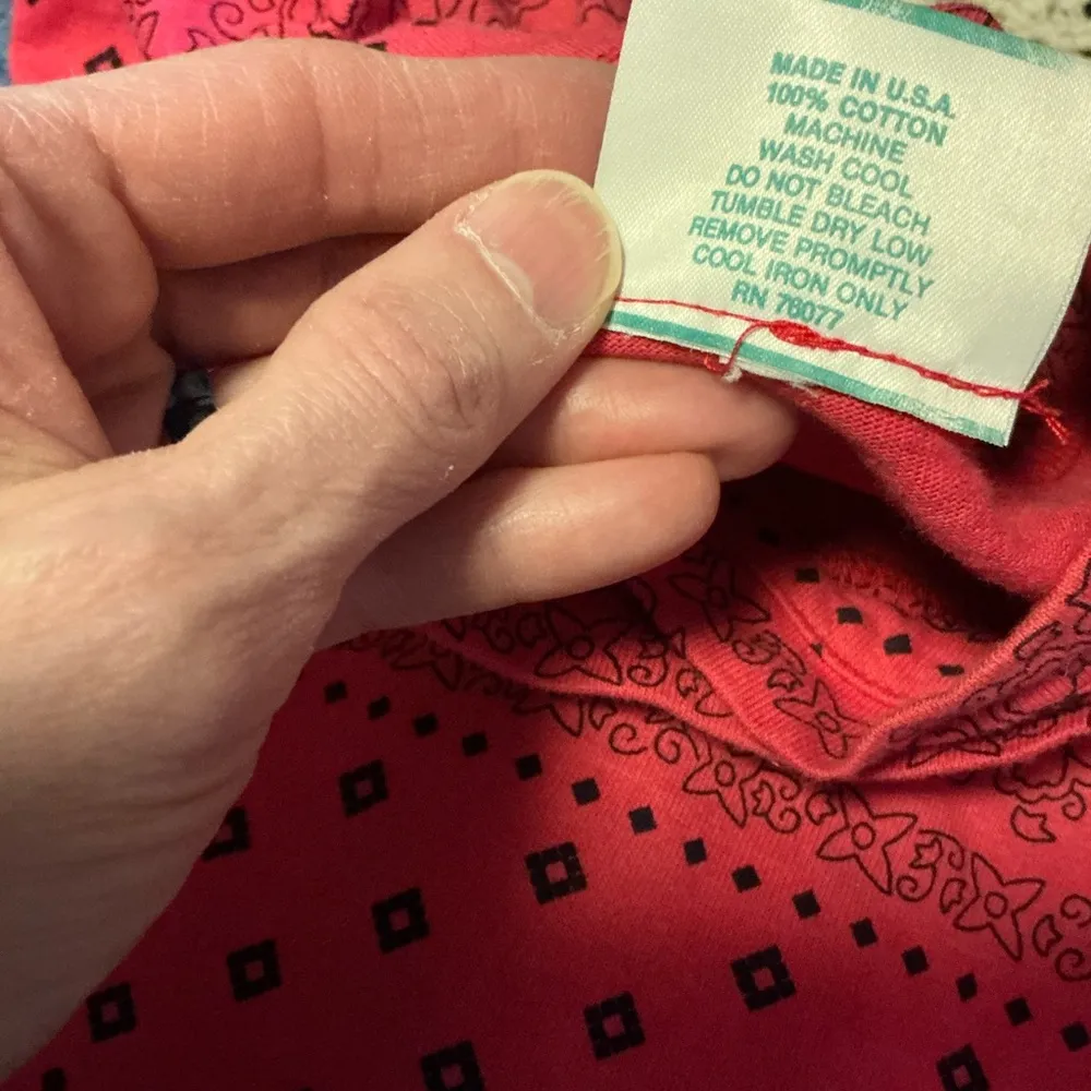 Vtg 80s slouchy floral striped top Size M - Image 4