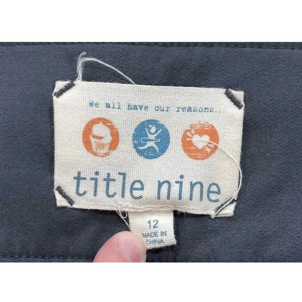 TITLE NINE Skirt 12 Active Pockets Stretch Side Zip Women Charcoal Golf Tennis - Image 3