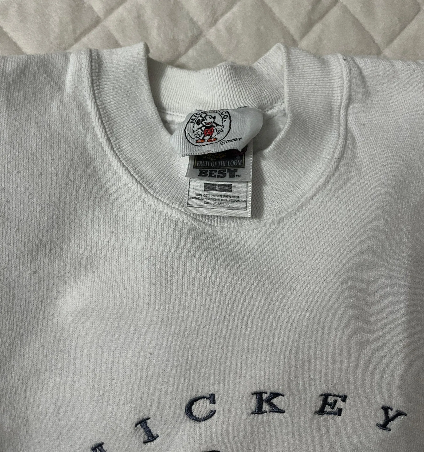 Disney White Mickey Mouse Sweatshirt - Image 3