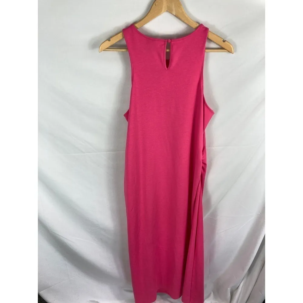 A New Day Gathered Side Pink Sleeveless Midi Dress Size XL - Image 6