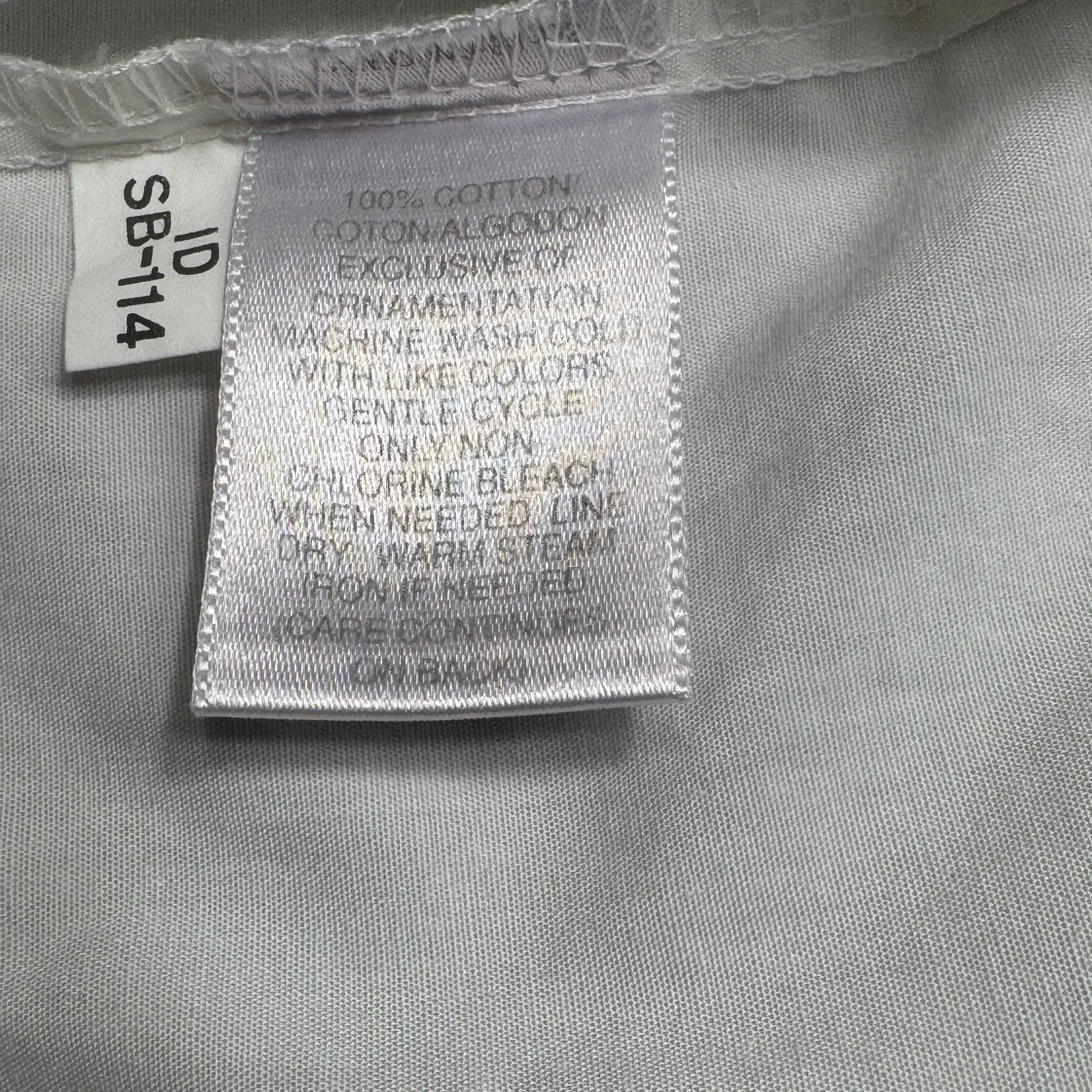 Susan Bristol White Button Up Womens XL Signature Blue Logo Placket Pockets VTG - Image 9