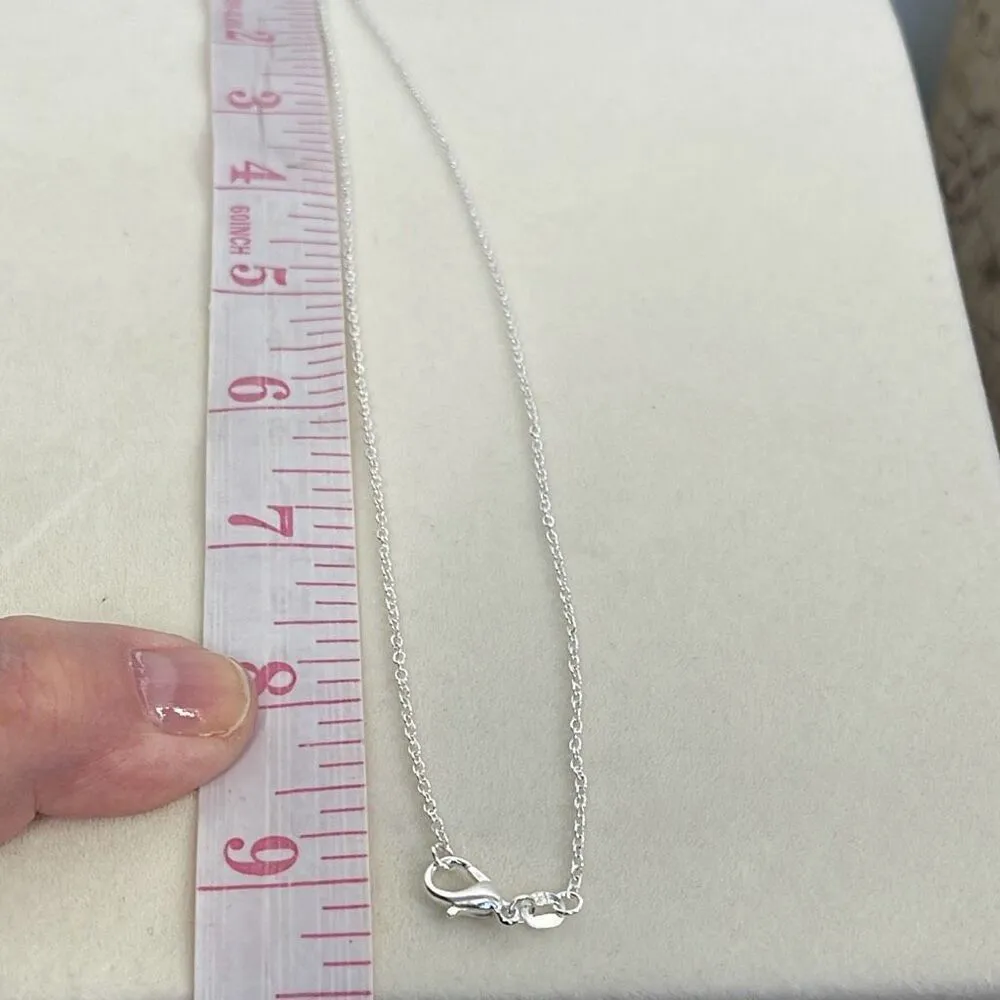 Sterling silver with light blue quartz. Sterling silver setting and chain. - Image 6