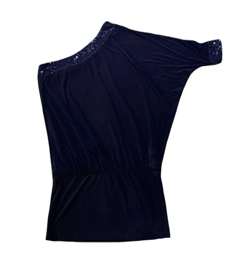 Fredericks of Hollywood Dress Large Black Asymmetrical Sleeve Blouse Womens Clot - Image 4