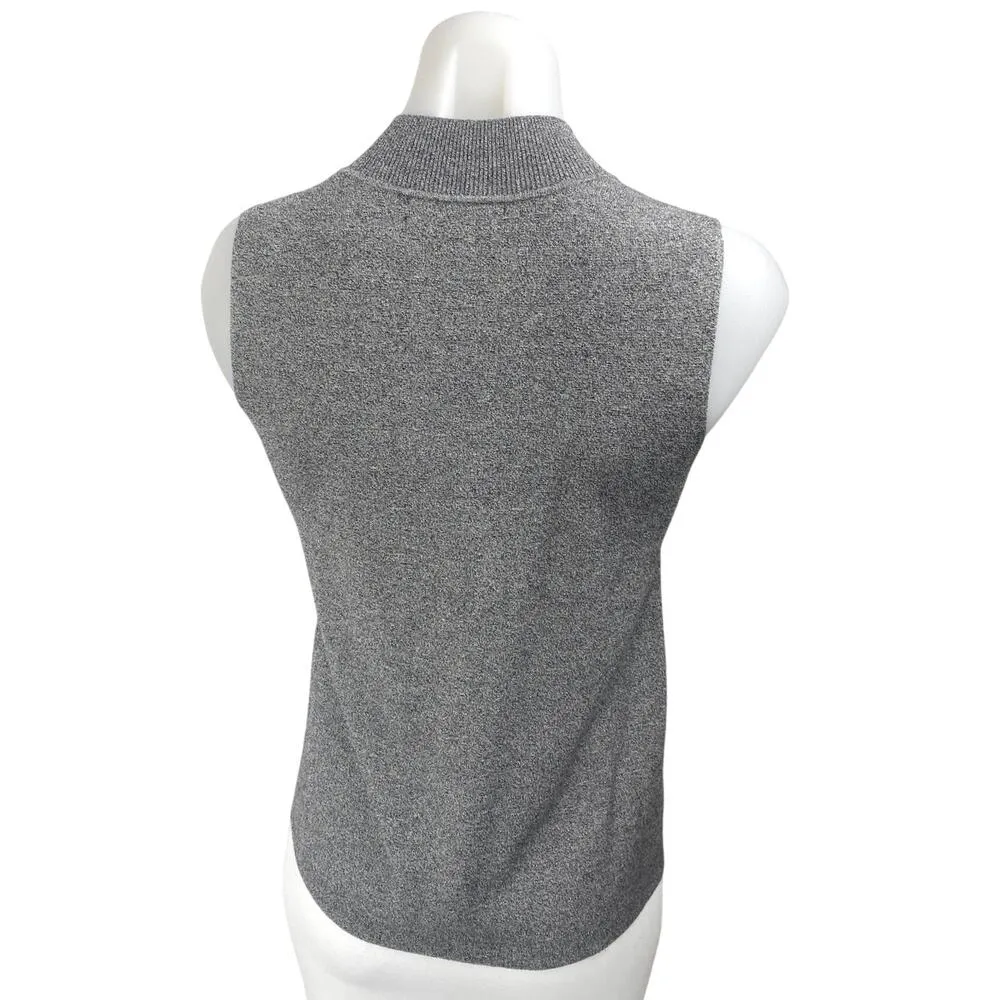 Banana Republic Women's Gray Knit Sleeveless High Neck Sweater Vest Tank Top S - Image 2