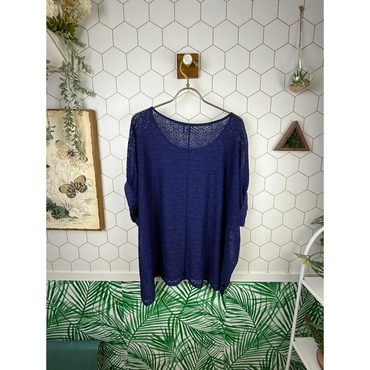 Akemi + Kin from Anthropologie Oversized Mesh Blouse - Size - M/L - Image 4