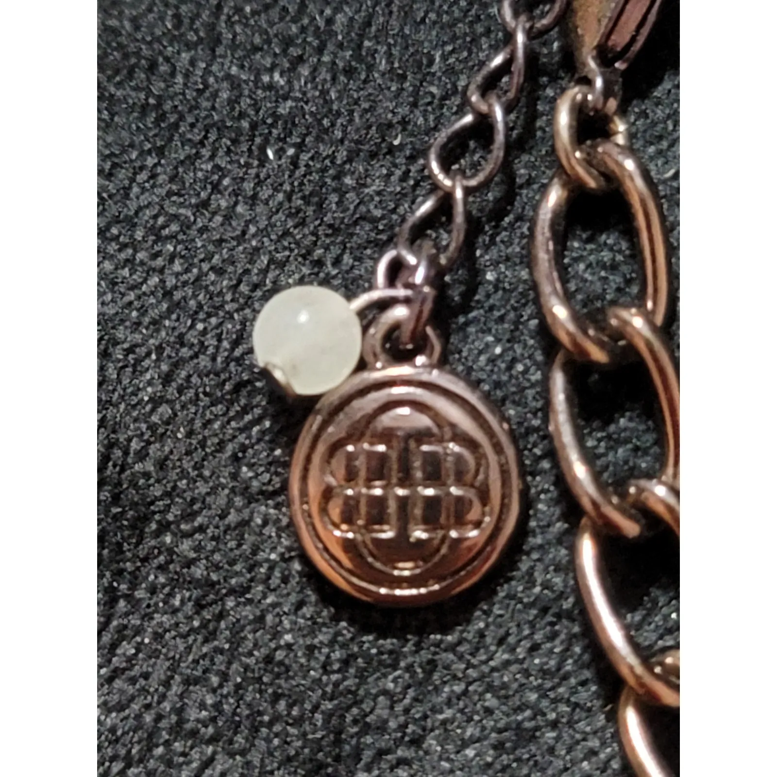 Dana Buchman Bronze Hammered Statement Necklace Chunky Chain Lobster Clasp - Image 8