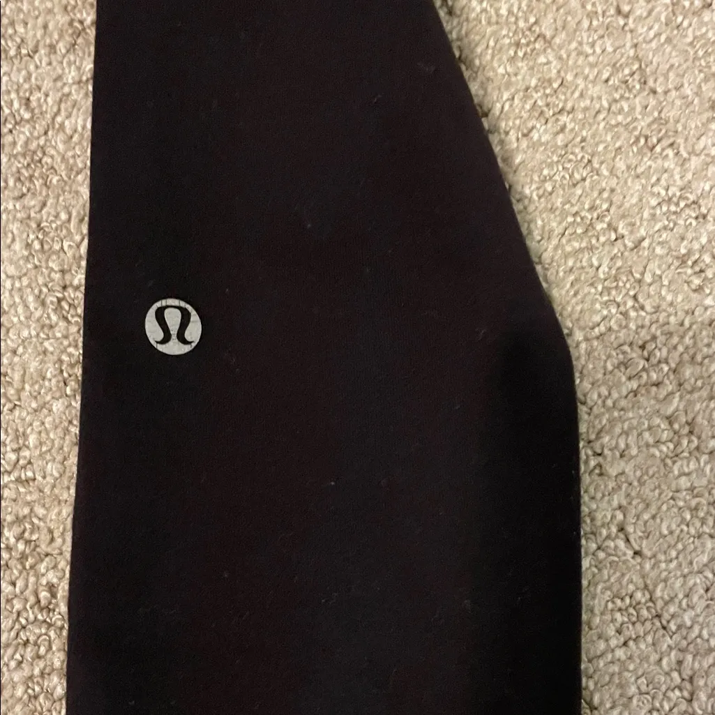 Lululemon Criss Cross Waist Black and Pink Athletic Leggings - Image 3