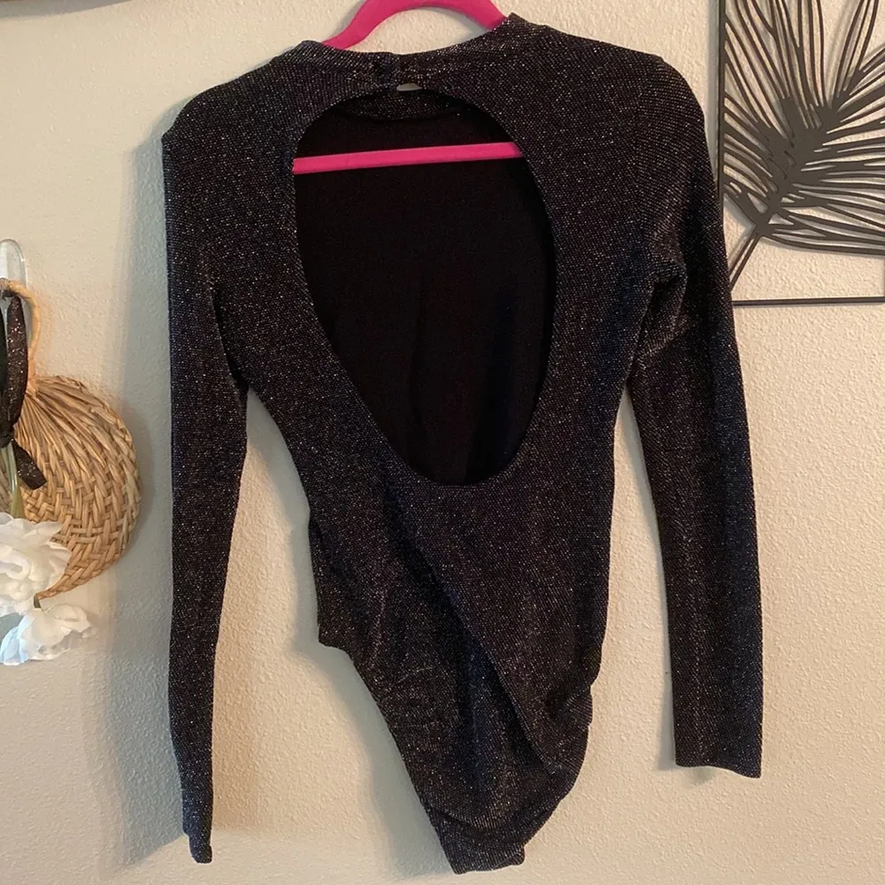 Black and Silver Sparkle Bodysuit - Image 4