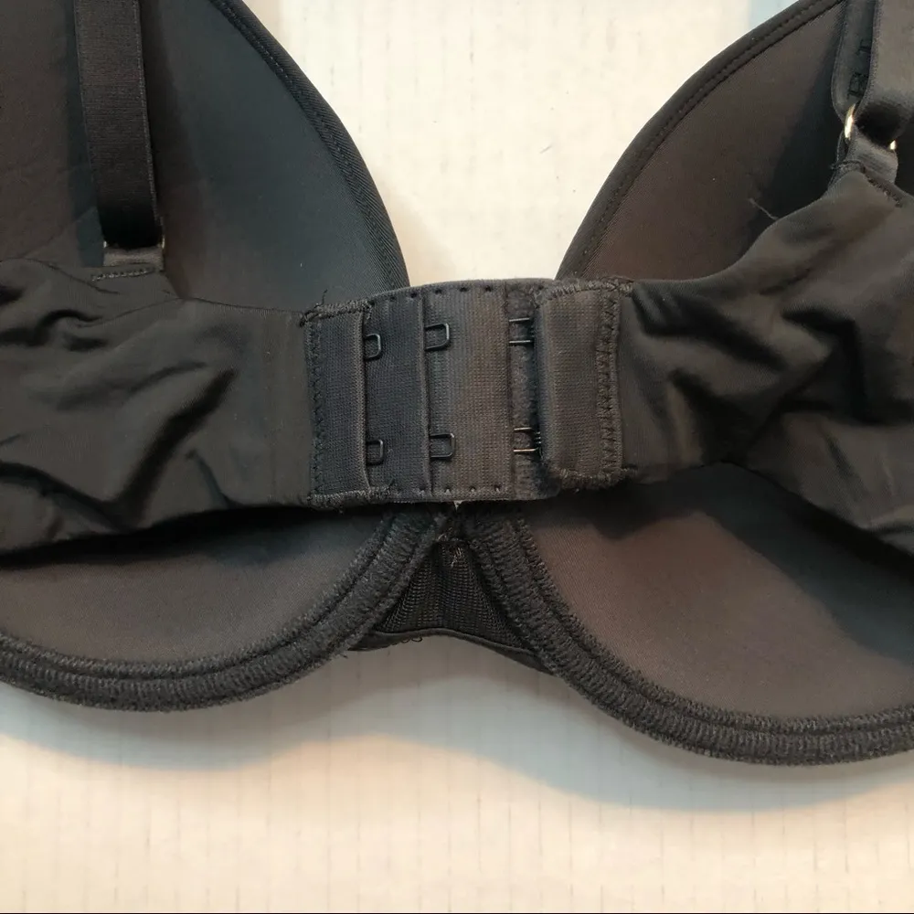 Natori Bra Pure Luxe Underwire T-Shirt / Lace Body Double Underwire Sz 32D GUC - Image 6