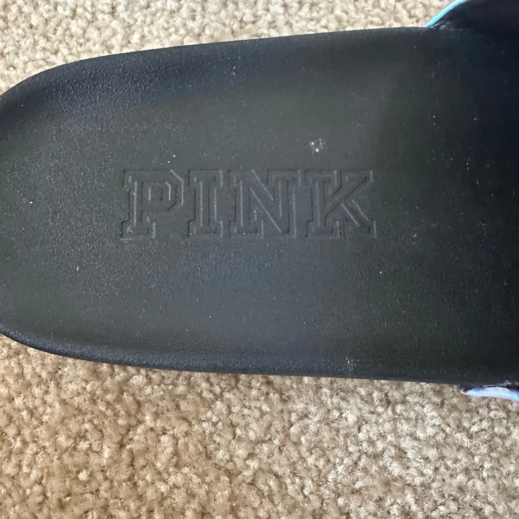 PINK Victoria's Secret Iridescent Black Sandals - Image 3