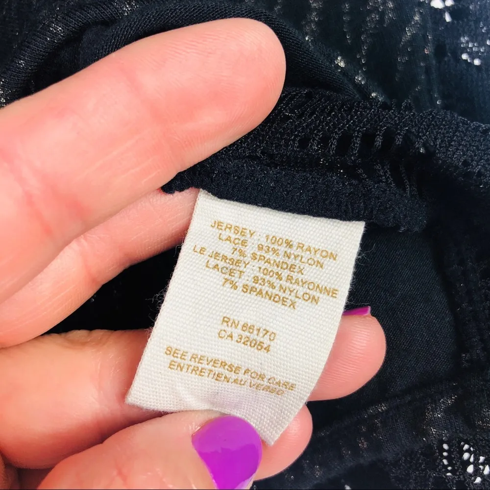 FREE PEOPLE | Black Lace Cape XS - Image 4