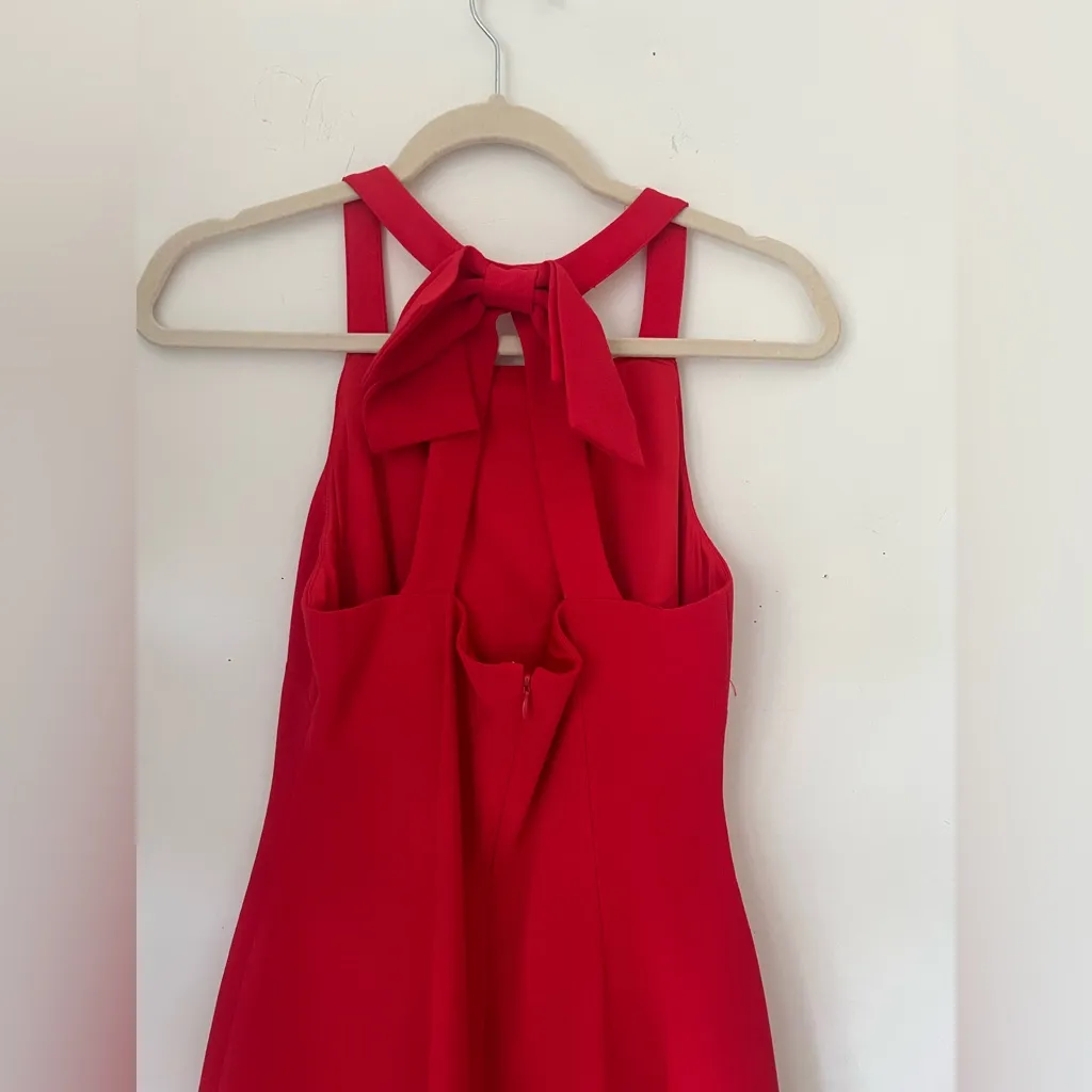 Vince Camuto Women’s Red Bow-Back Halter Cocktail Dress Size 4 - Image 11