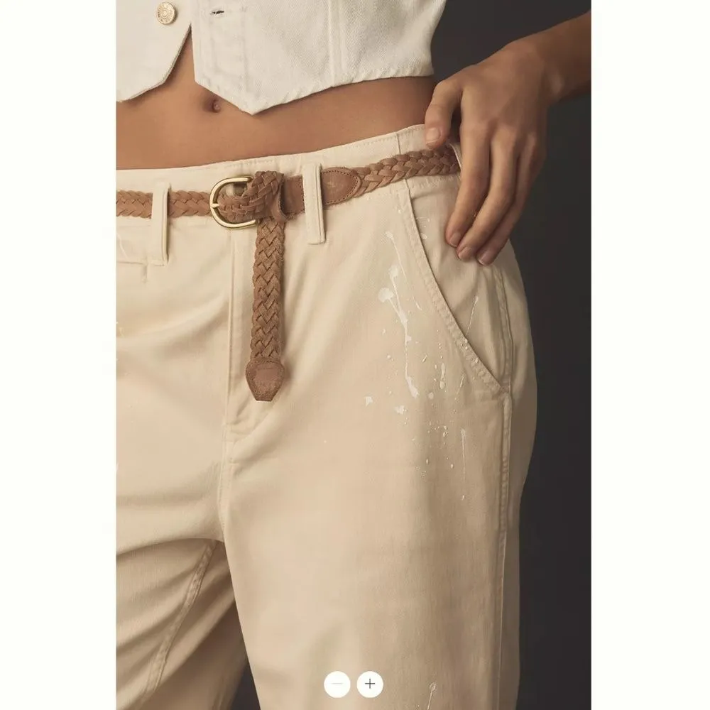 Anthropologie Pilcro Slouchy Full-Length Paint Splatter Trousers - Image 5