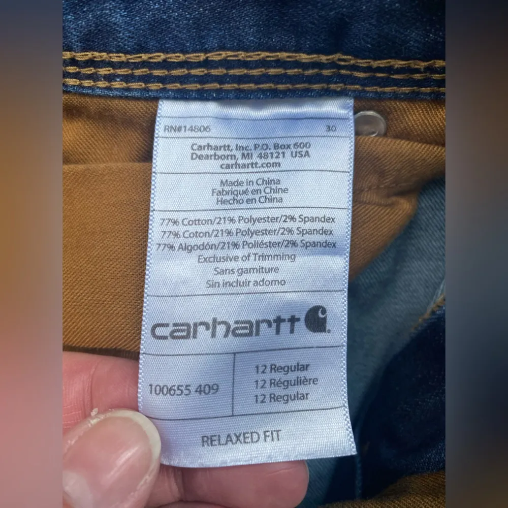 Carhartt women’s relaxed fit bootcut jeans, size 12 - Image 7