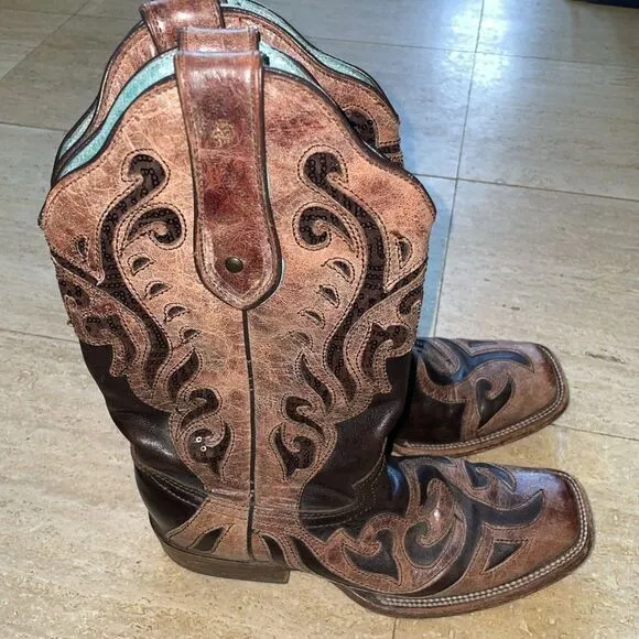 Womens Corral Boots C1183 Snip Toe Sequin 8.5M‎ - Image 7