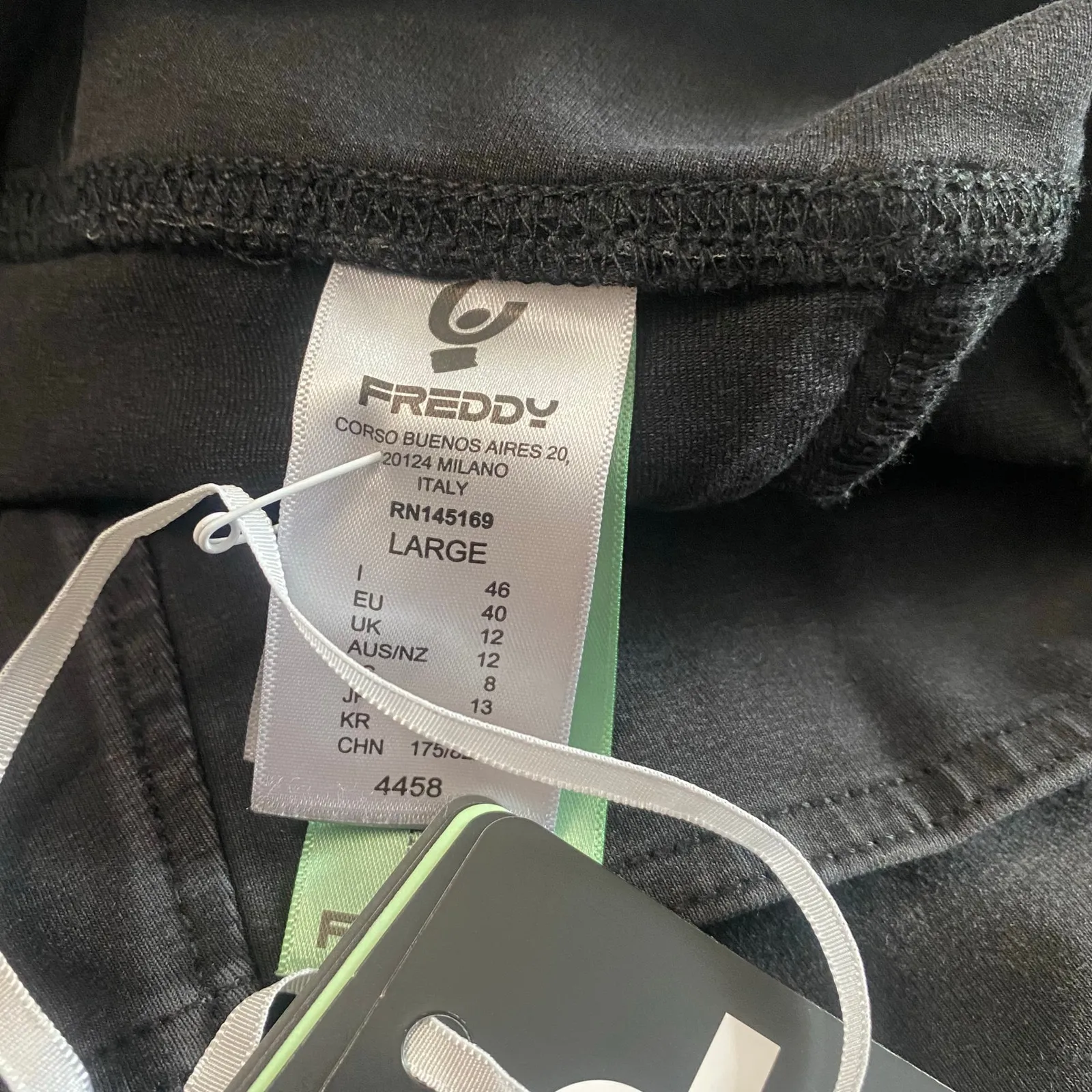 Freddy WRUP Denim Pants High Waisted Palazzo Flare Size Large Booty lift New Black - Image 10