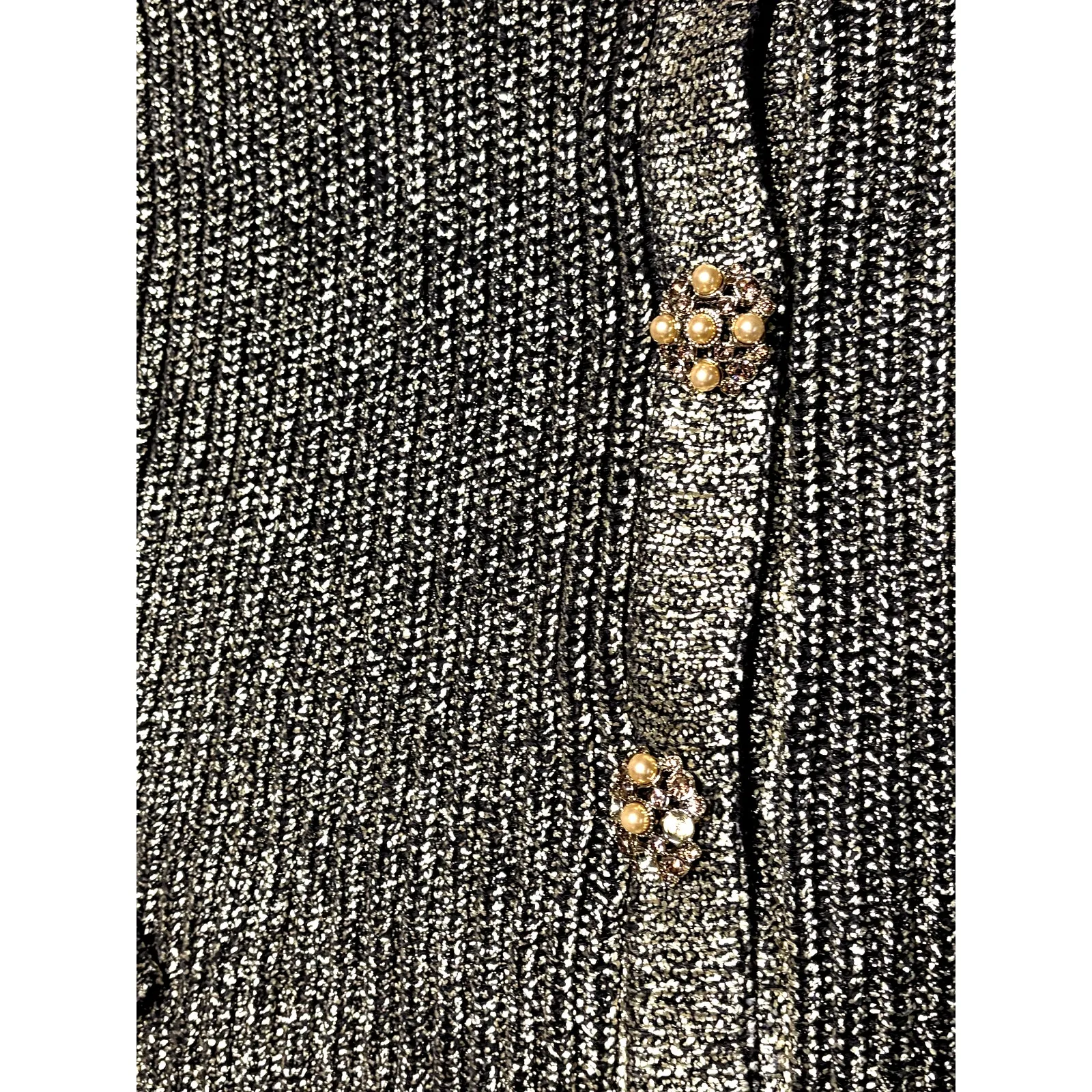 Worth Gold Metallic Sparkle Cardigan size Small - Image 6