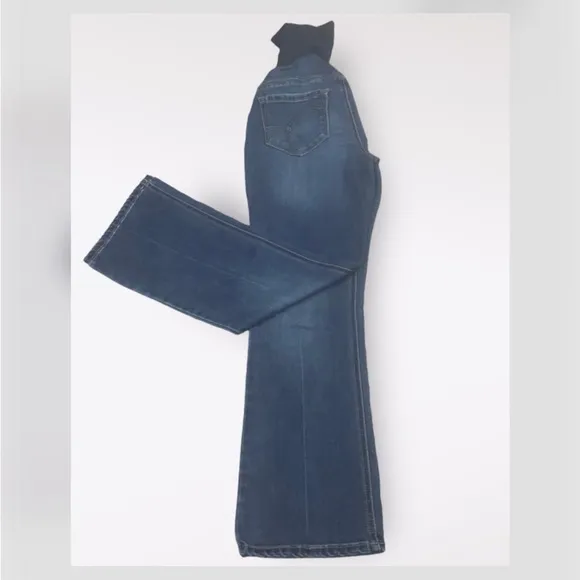 Medium Wash Straight Leg Maternity Blue Jeans PM - Image 2