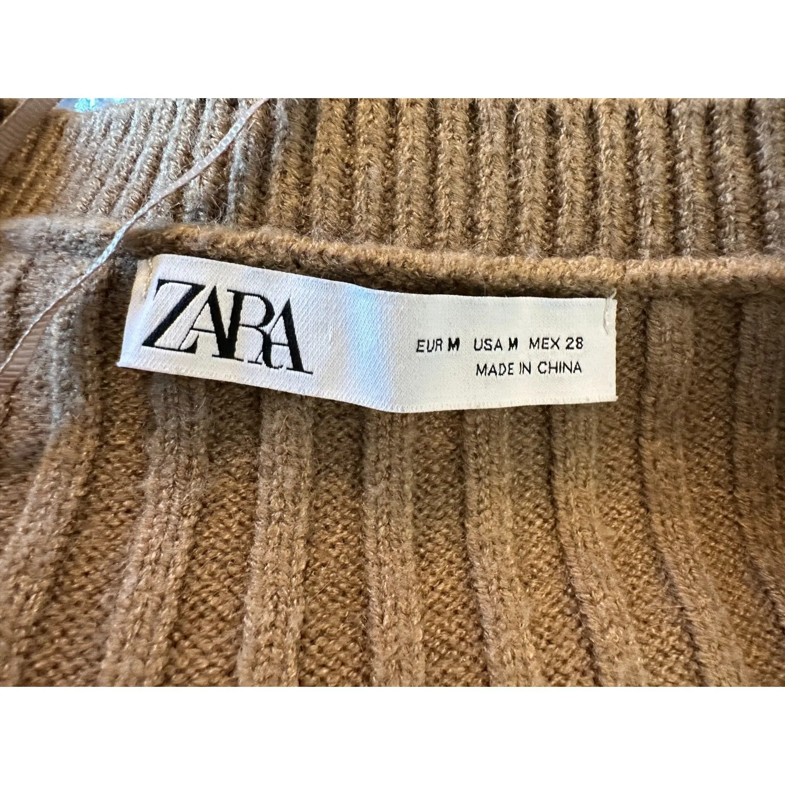 Zara knitted brown romper size medium - Image 5