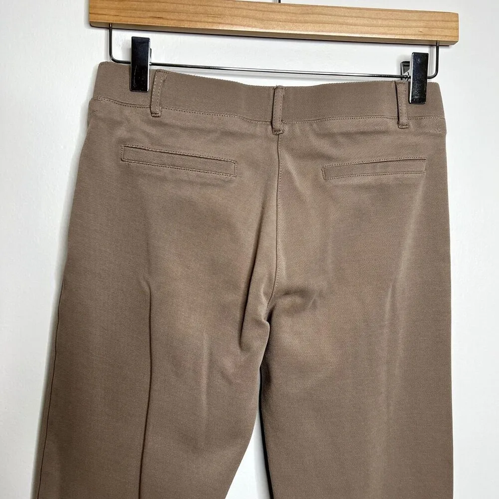 Betabrand Khaki Straight Leg Dress Pant Yoga Pants - Image 4