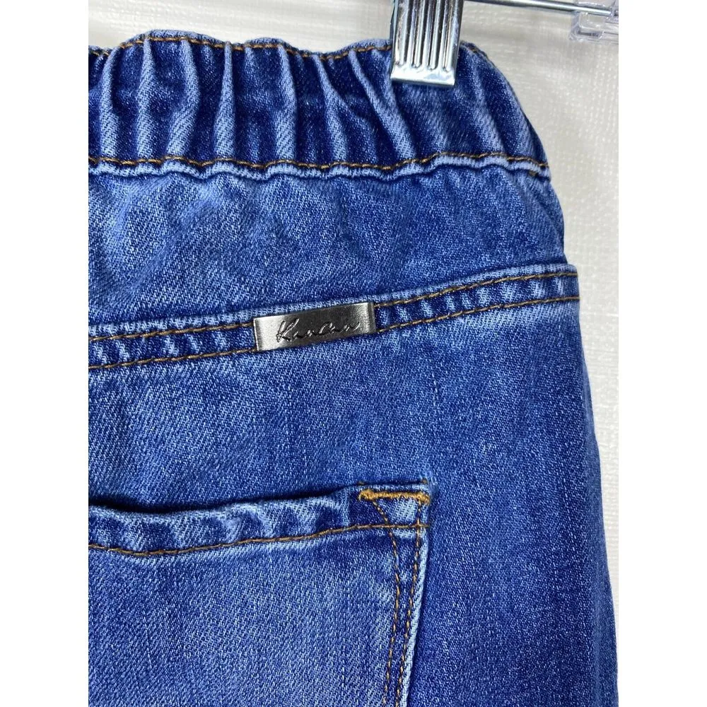 KanCan Jeans Womens 5/26 High‎ Rise Distressed Mom Denim Blue Elastic Waist - Image 11