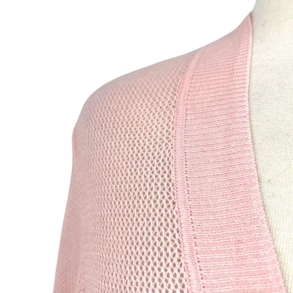 AG Adriano Goldschmied Cameron Cardigan Prism Pink Open Knit Size Small - Image 4