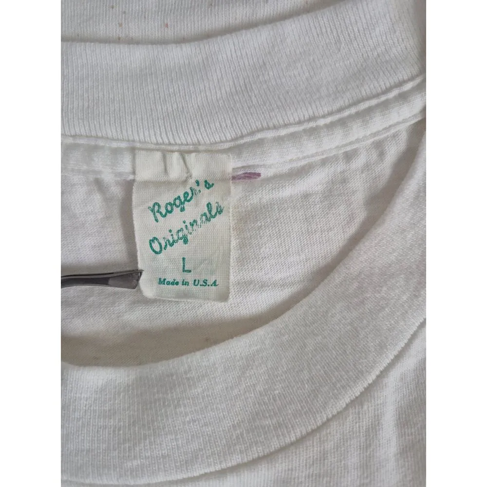 Vtg 80s 90s Roger's Originals White T - Image 4