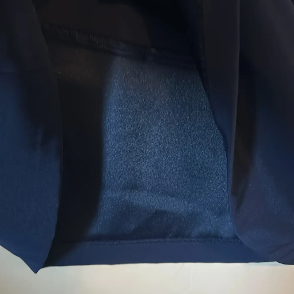 Dress Barn Collection Navy Blue Sleeveless Tiered Dress Sz 16 - Image 8