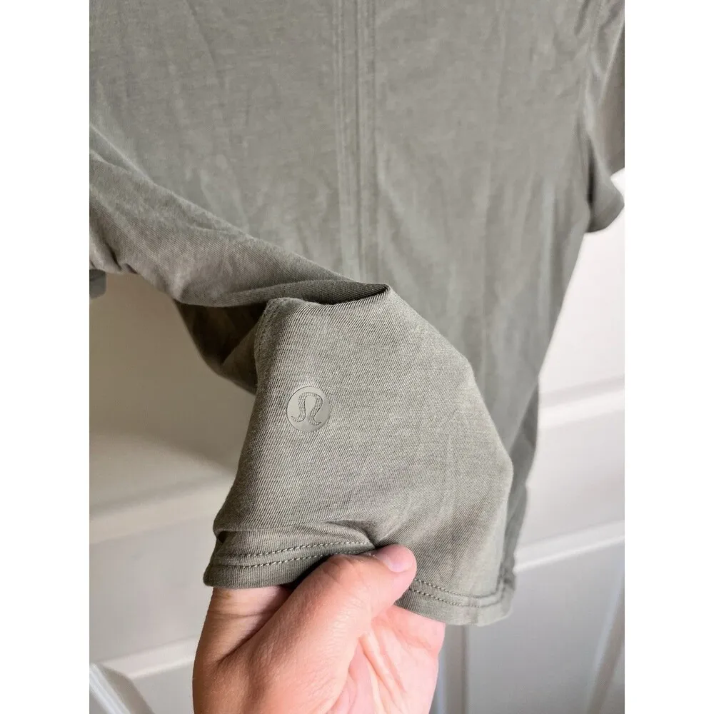 LULULEMON Time To Restore Crop Top Green Waist Tie Yoga Pilates Workout Gym 4 - Image 7