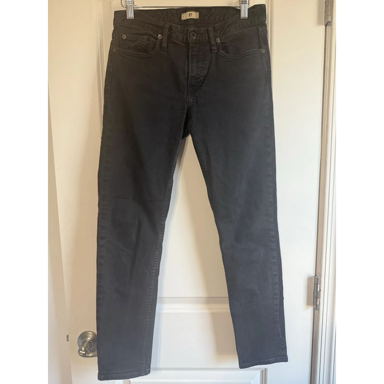 Ralph Lauren Blue Label Jeans 27 Thompson Low Rise Black Denim Stretch Y2K 2000s - Image 10