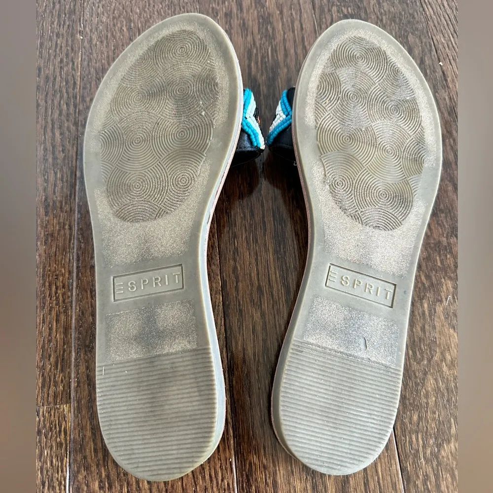 Single Strap Beaded Flat Sandal Size 6.5 - Image 7