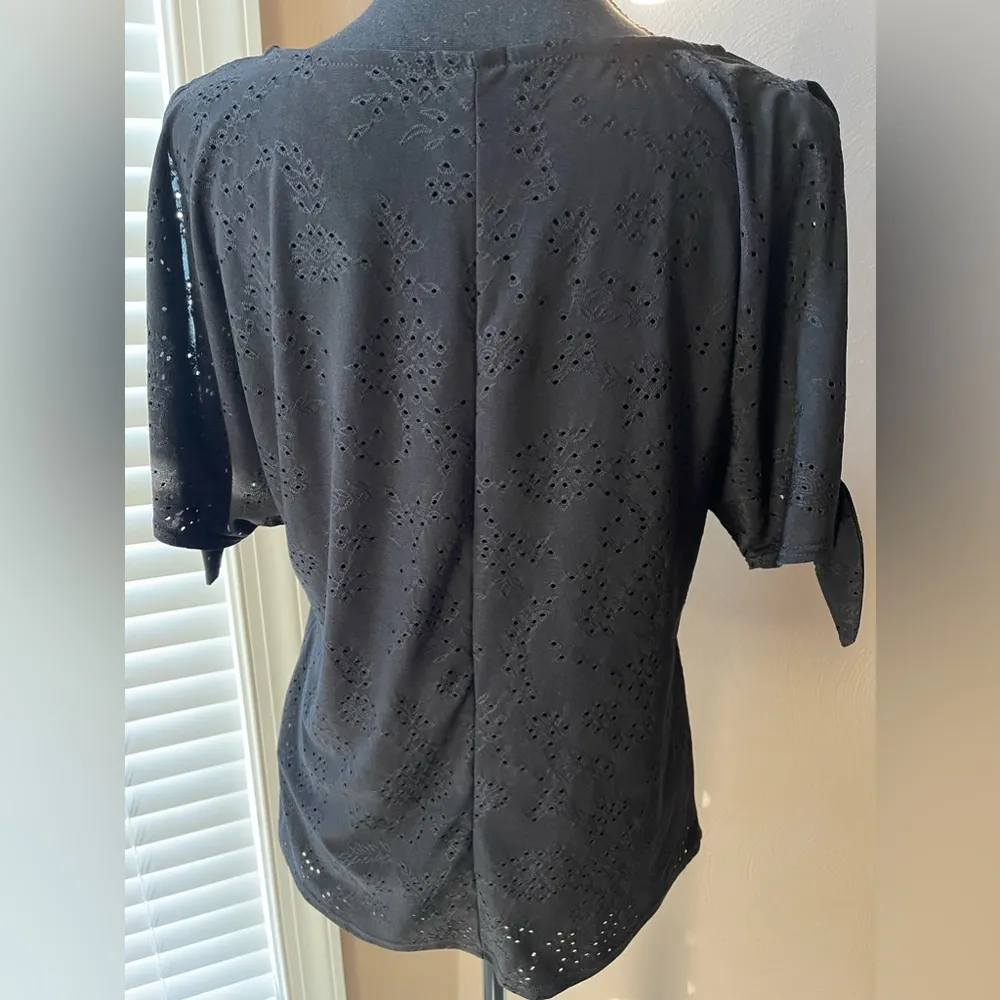 W5 Women’s Deep Black Top with Tie Sleeves - Image 5