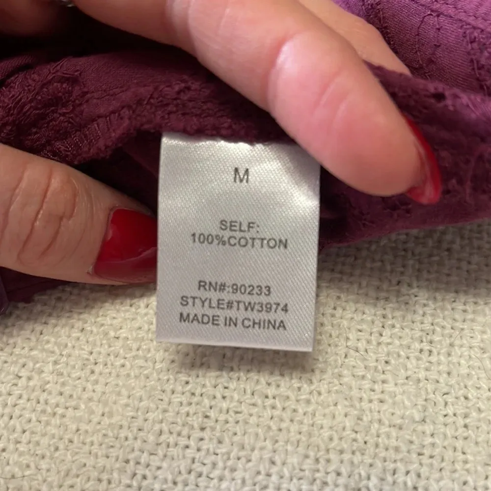 KENDALL And Kylie Laced Cropped Top Burgundy - Image 6