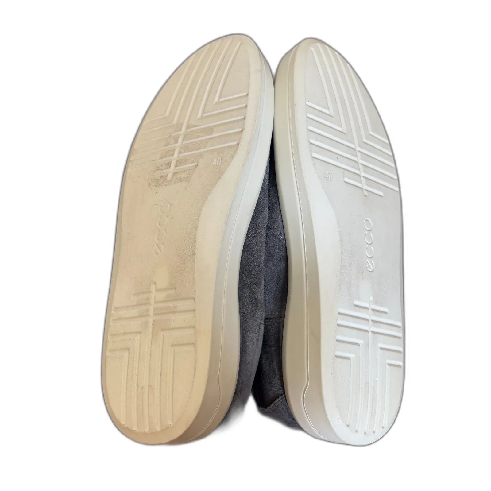 Ecco Womens Soft 9 II‎ Chelsea Boot Sneakers Magnet Gray Suede Classic Size 9 - Image 5