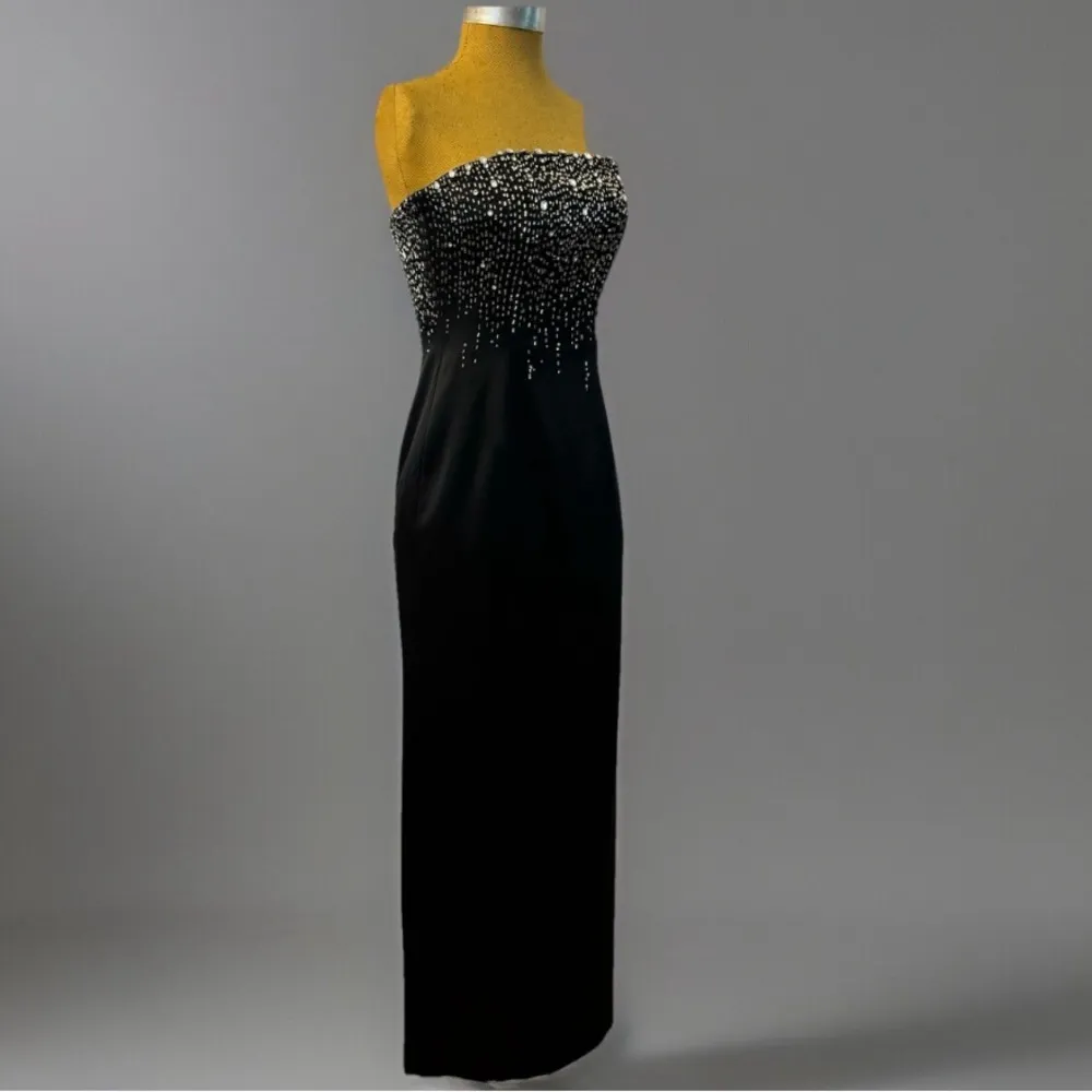 JASPER CONR AN Sexy Women's Long Evening Elegant Black Dress. Vintage Size 8 - Image 5