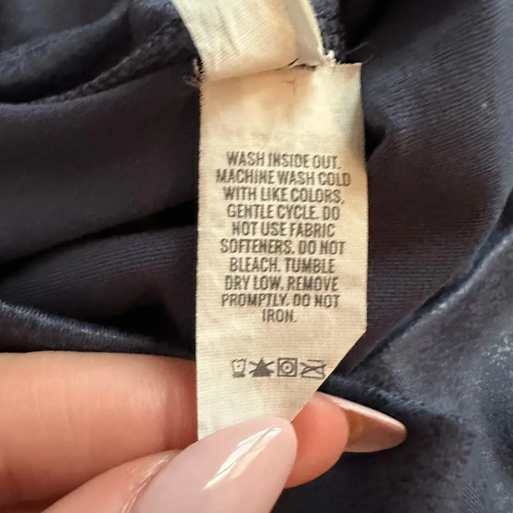 Aerie Offline the Hugger Crossover blue faux leather leggings size XS - Image 8