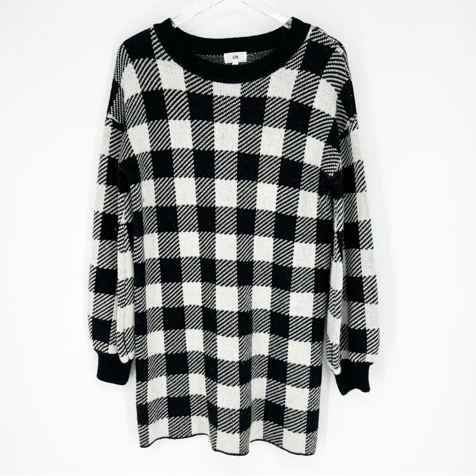 LPA Floyd Buffalo Check‎ Sweater Dress S - Image 2