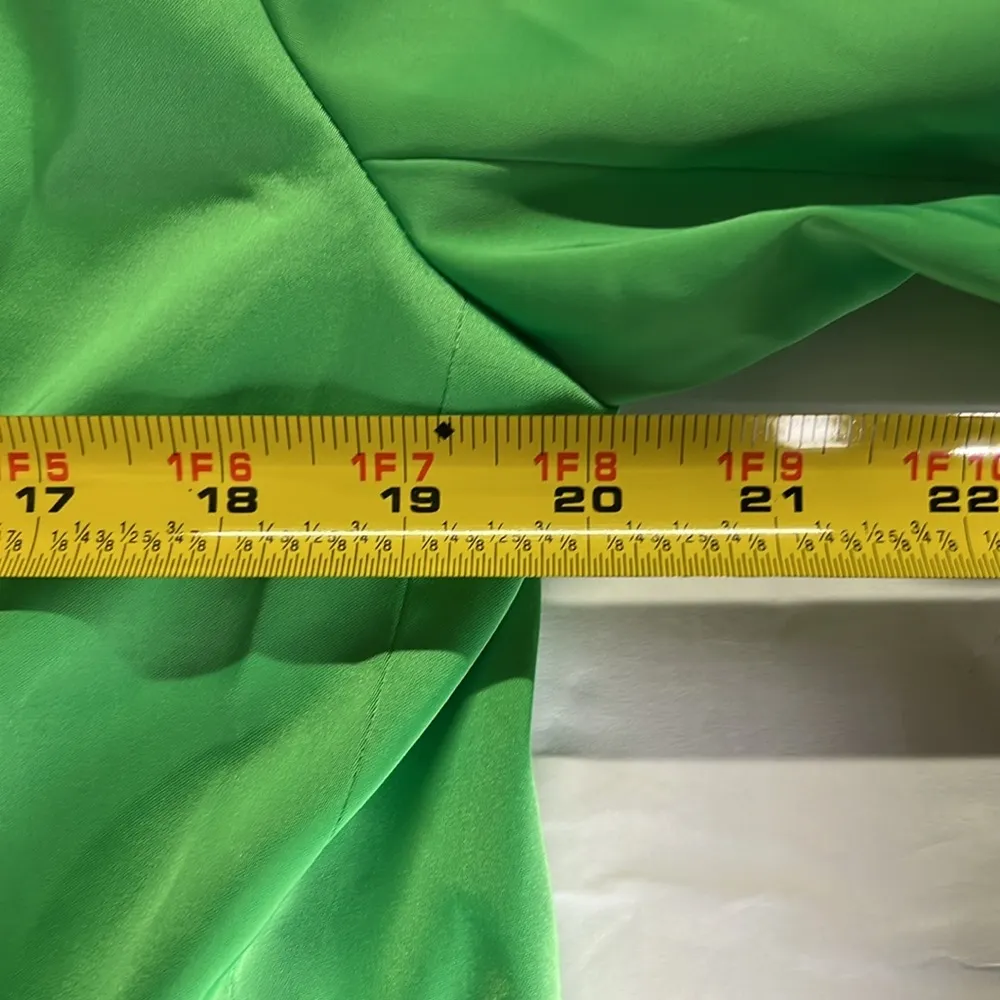 Kerrently the Drop green silky long blazer tie casual office holiday colorful Size L - Image 11