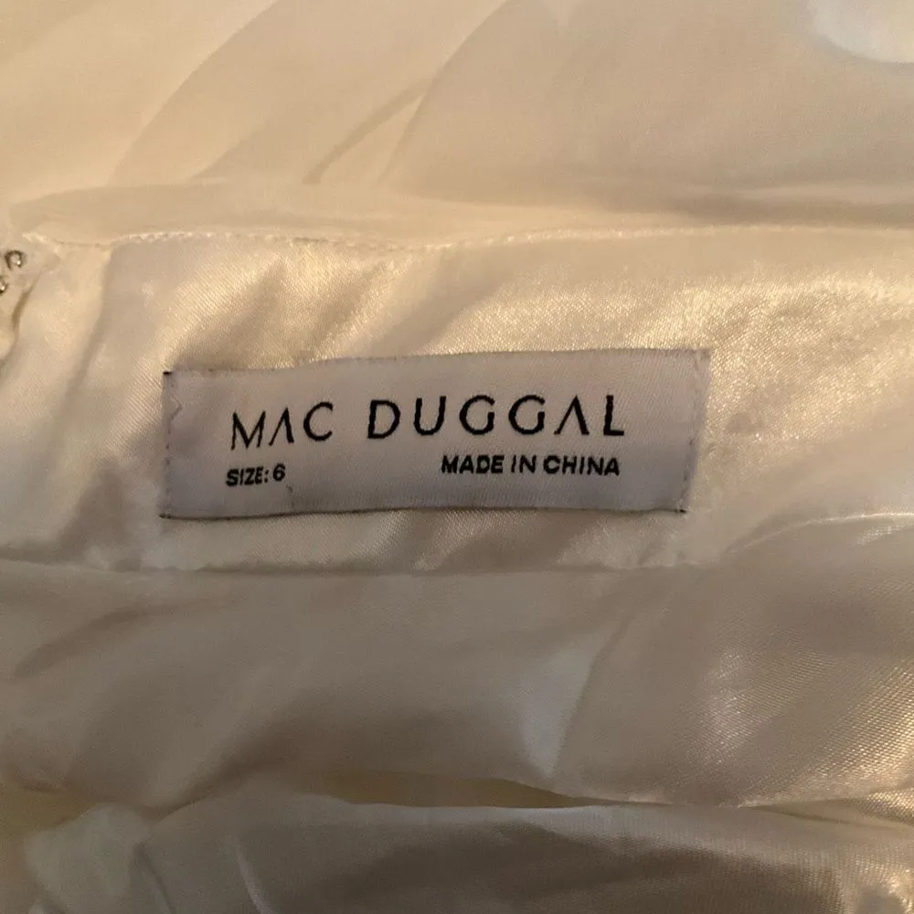 Mac Duggal 67911 Ruffled Tiered Cut Out Chiffon Gown Dress White 6 - Image 15