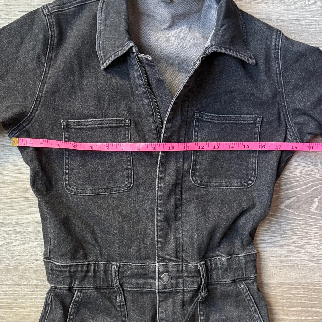 NEW JUDY BLUE | NEW TO THE CITY SHORT SLEEVE DENIM JUMPSUIT IN BLACK SMALL - Image 11